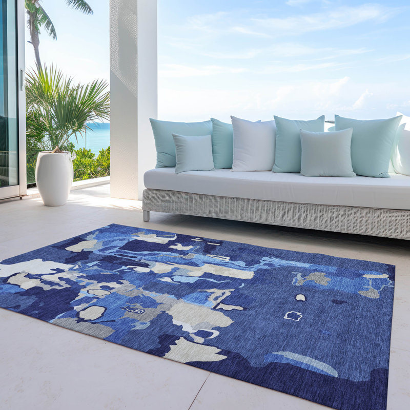 Tapis intérieur / extérieur lavable à la machine Chayden ACN1028, Rectangle 5 pi x 7 pi 6 po