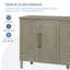 Armoire de comptoir courbée grise 60 po à quatre portes - Espace de cuisine avec et quatre portes