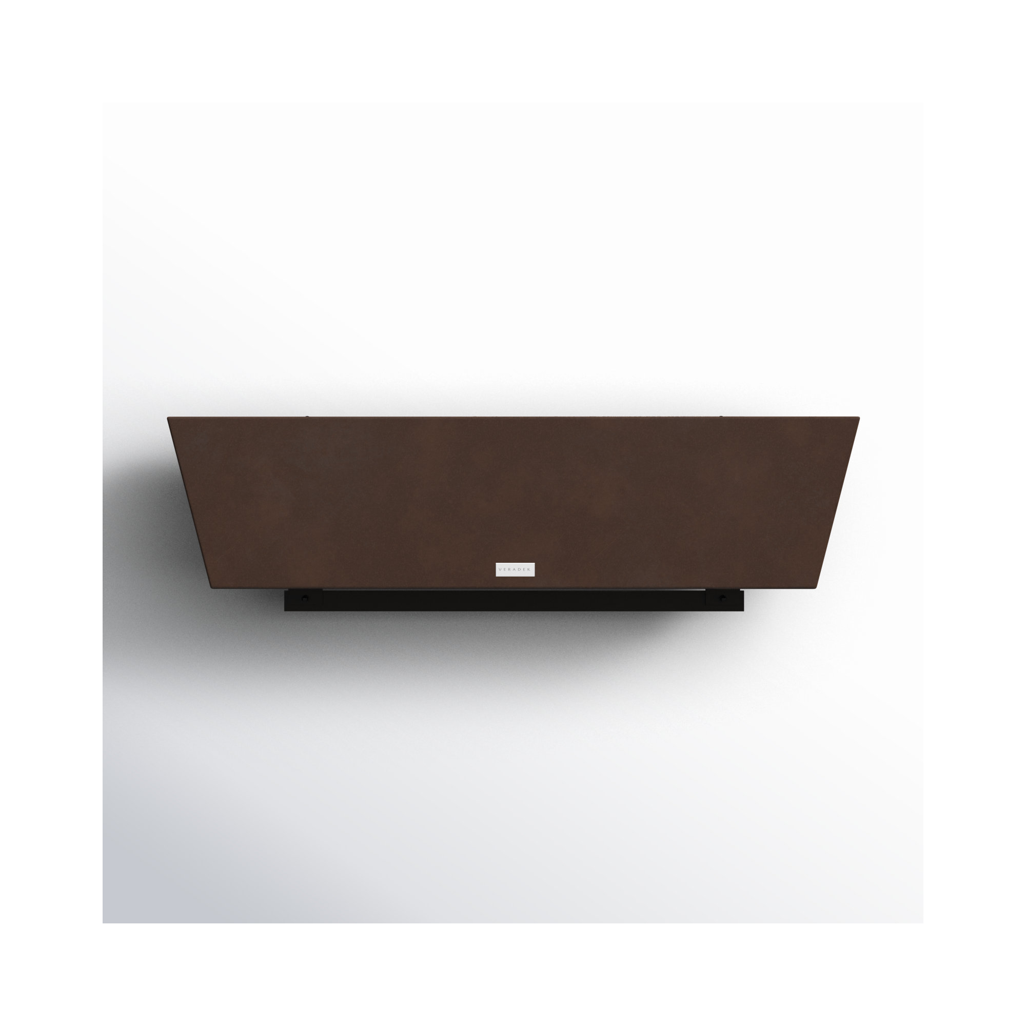 Pure Series Railing Planter, Espresso, Set of 1, 9'' H x 36'' W x 10'' D