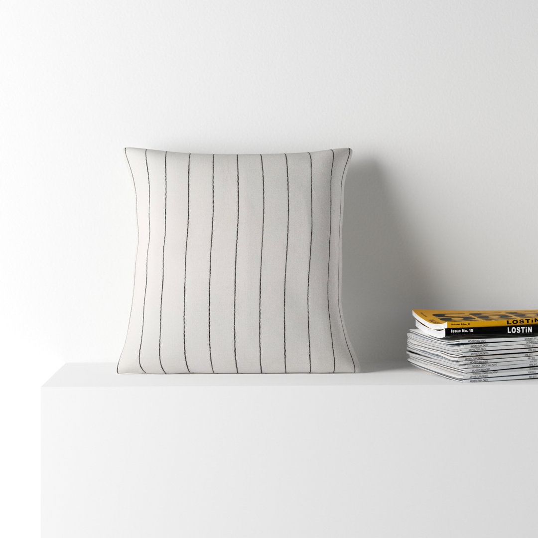 Barimah Linen Striped Button Pillow Cover 1 Throw Laurel Foundry Modern Farmhouse® 