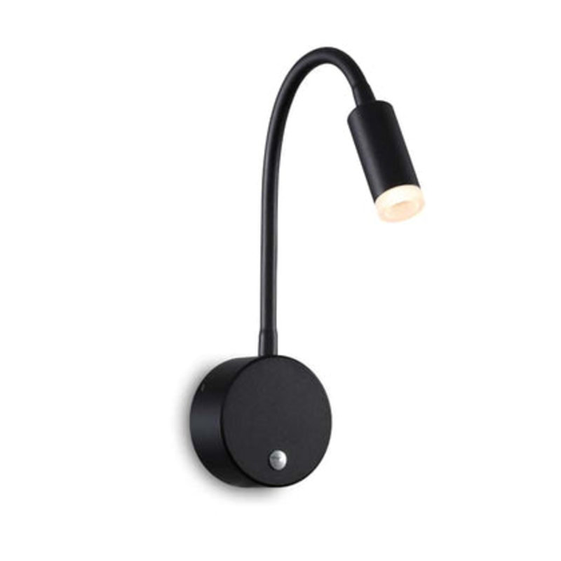 Aluminium Armed Sconce, 42.9 cm H x 8.1 cm W x 3.8 cm D, Black