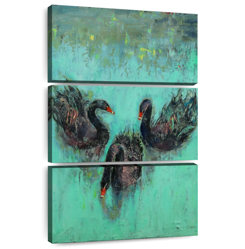 Brampt Black Swans, 45" H x 28" W