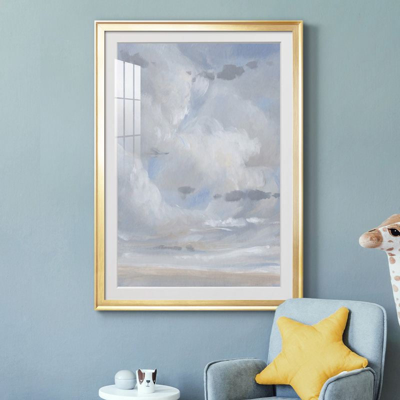 Toile encadrée de qualité supérieure bleu ciel II - prête à être accrochée, H 24,5 po x l 18,5 po, Oui