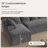 Adame Boneless Compression Sectional Oversized Sofa Couch With Pillows-1243031105-1271910981-1271910991