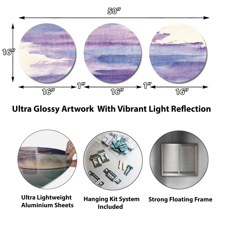 Modern Abstract Wall Decor on Metal