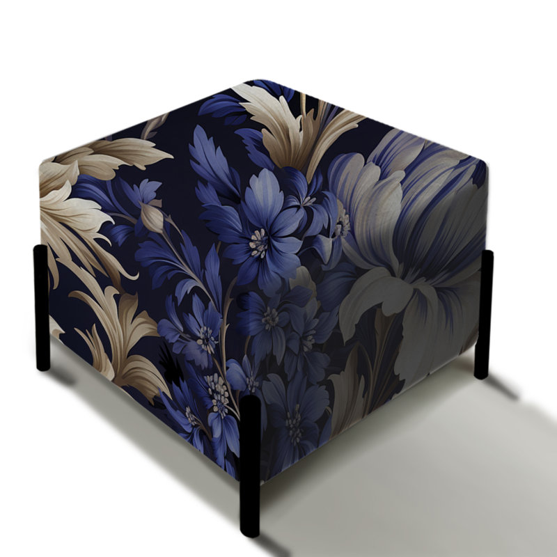 Repose-pieds carré bleu Regal