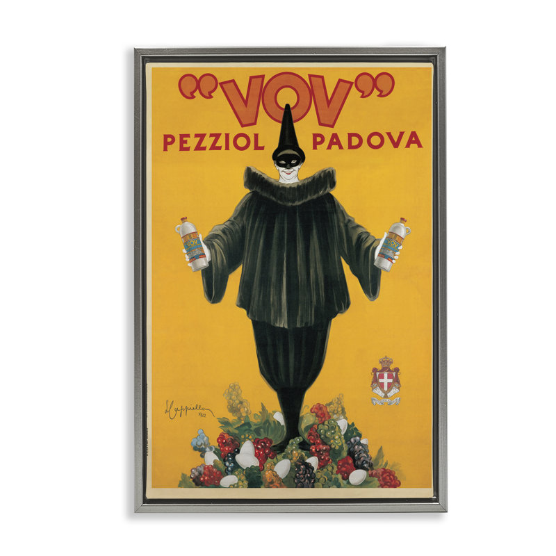  Vintage Drink Poster Framed Floater Canvas by Vintage Poster, H 31 po x l 21 po, Cadre flottant gris lustré