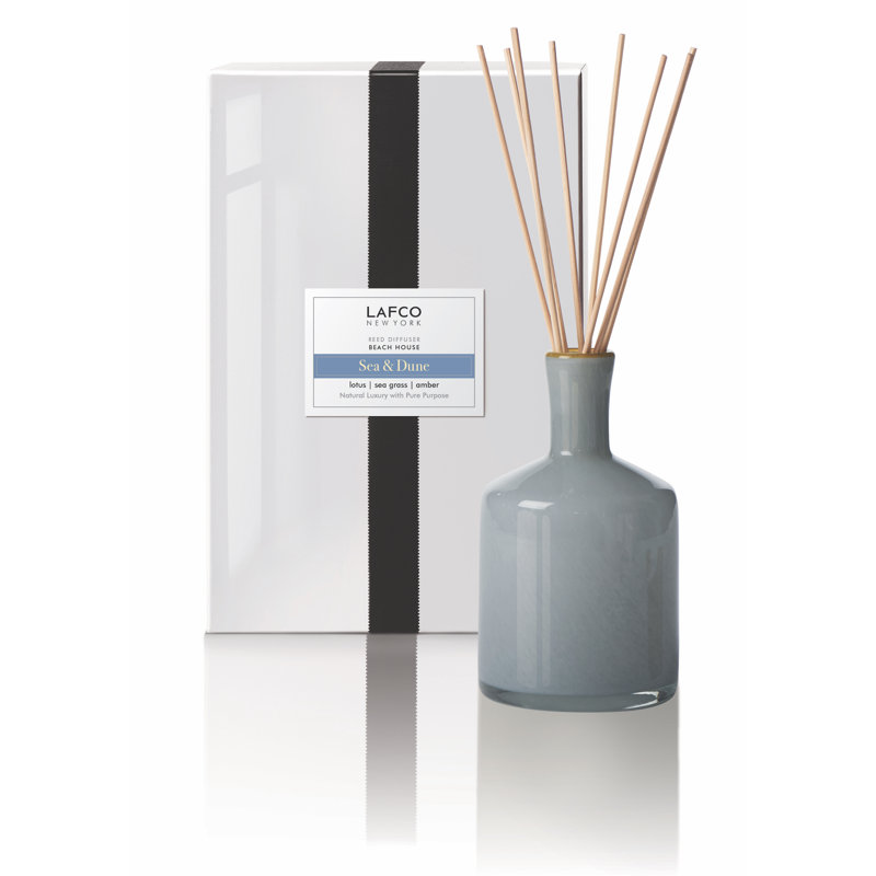 House & Home Reed Diffuser, 5.5" H x 3" W x 3" D, Gray, Sea And Dune