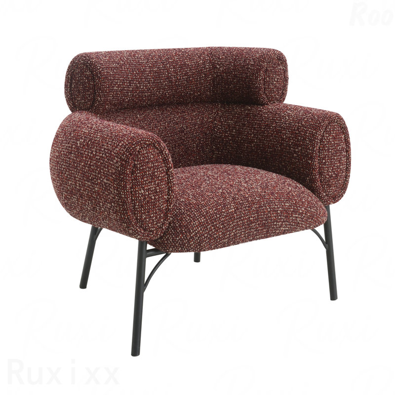 Chaise en tweed marron idéale pour les chambres à coucher relaxantes