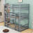 Twin Over Twin Over Twin Triple Wood Bunk Bed With Detachable Feature And Ladder-1659847754