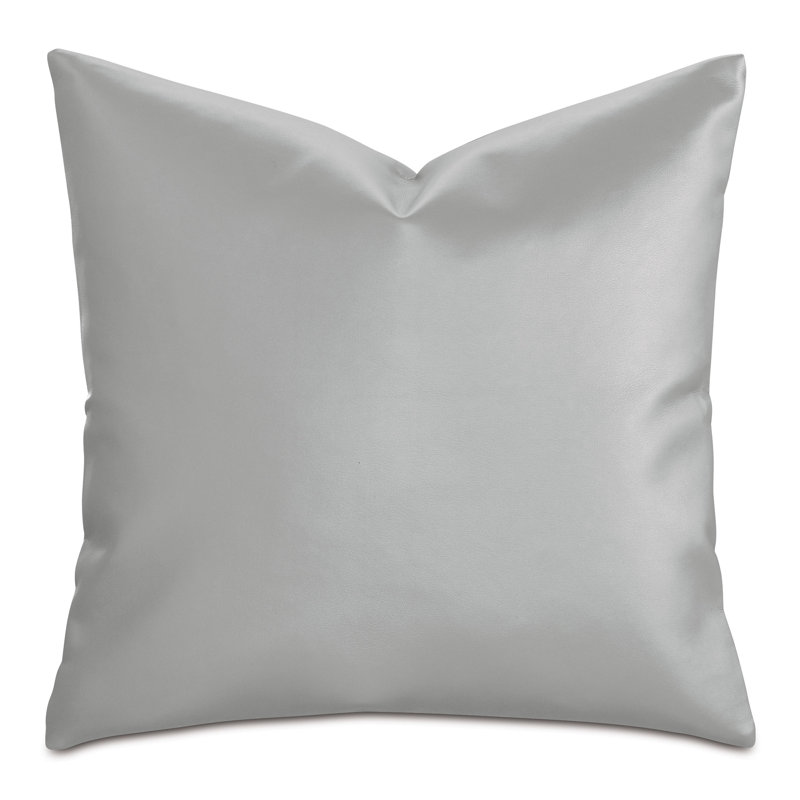 Housse de coussin en cuir Klein Klein, H 20 po x l 20 po, Sterling