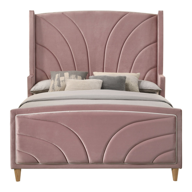 Echikson Upholstered Wingback Bed