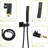Square 16 Inch Ceiling Mount Dual Shower System With Oil Rubber Bronze Finish, - Balanced Valve, Easy Maintenance, And Handheld Spray Option Head In Bronze, Rainfall Pattern, Scald Rain