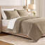 Mini ensemble de couvre-lit en velours 3 pièces, taupe-134532948-134532950