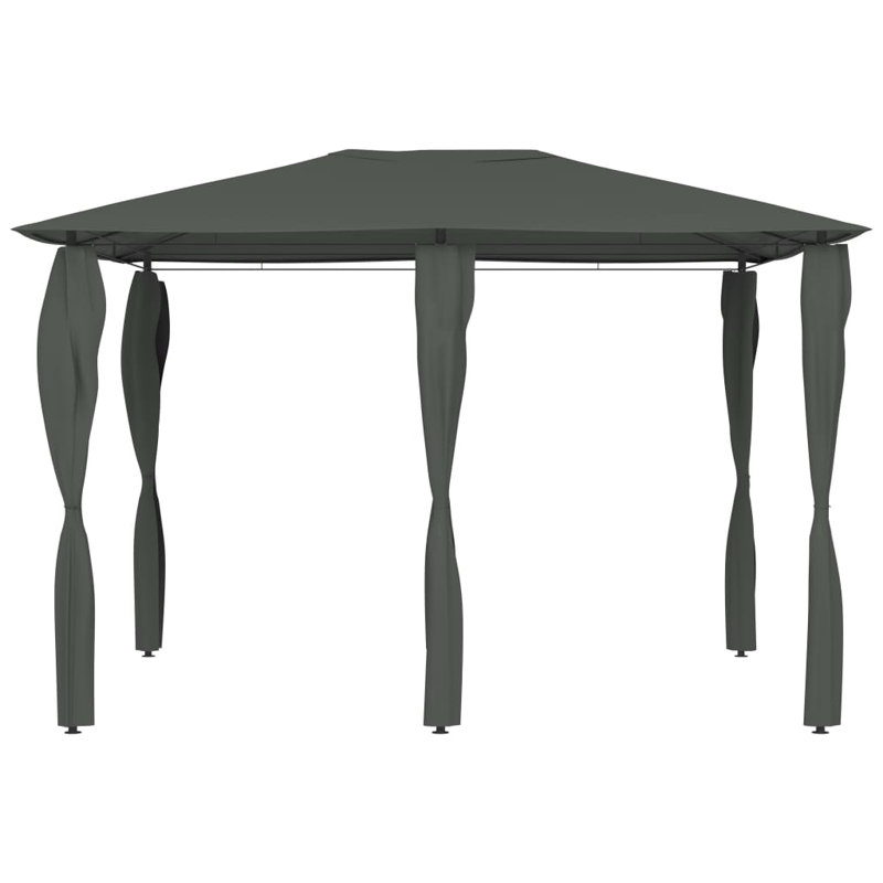 Pershore 4m W x 3m D Steel Patio Gazebo, Anthracite