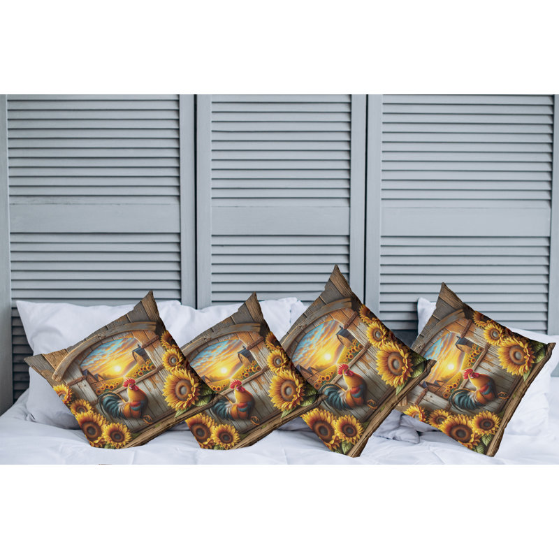 Fabric Reversible Throw Pillow, 24"H x 24"W
