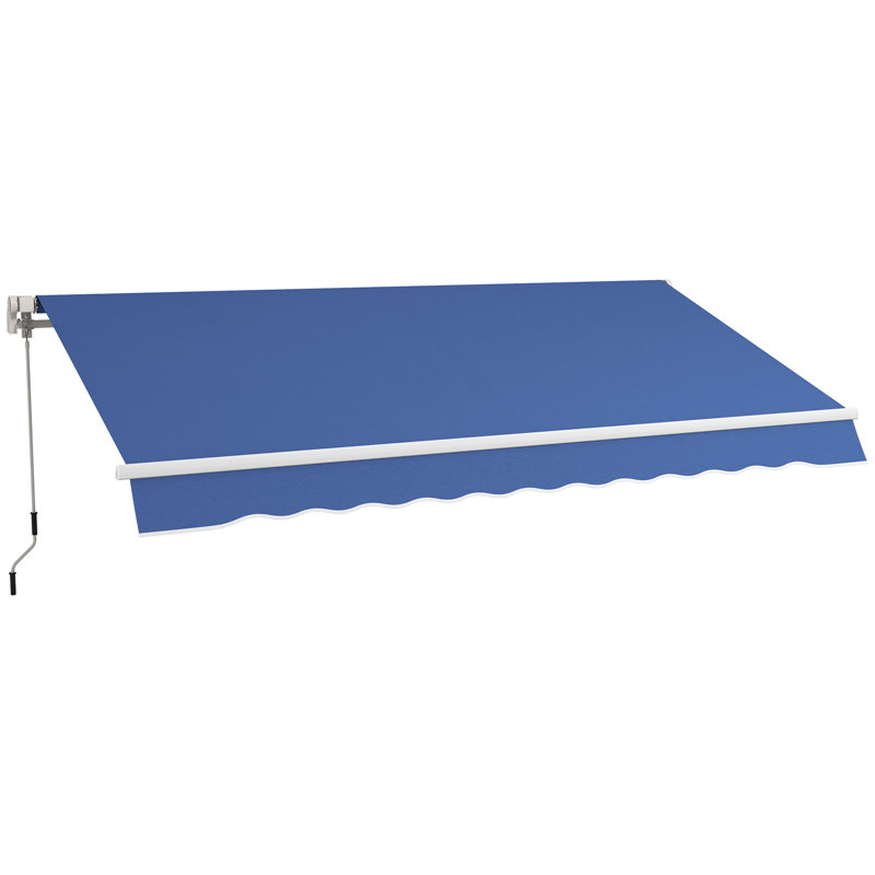 Auvent rétractable, auvents de patio, Bleu, L 141,75 po x P 118,1 po