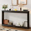 Console de 70,1 pouces à courbe étroite, canapé de rangement en bois avec plateau de table épais et résistant à l'usure, table de couloir d'entrée moderne pour le bureau du salon-301835244