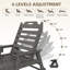 Chaise longue d'extérieur surdimensionnée - Chaise longue en PEHD toutes saisons avec 6 positions, capacité de 500 lb, roues et porte-gobelet pour terrasse, bord de piscine ou arrière-cour - gris-541398343