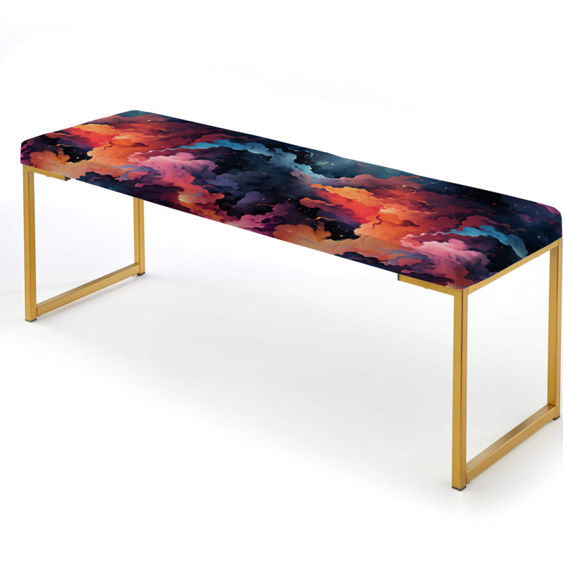 Morisa Cosmic Camo Odyssey - Banc rembourré abstrait doré