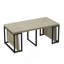 Table de salle à manger extensible de 23,62 à 118 po de longueur, table de salle à manger moderne extensible-1532850641