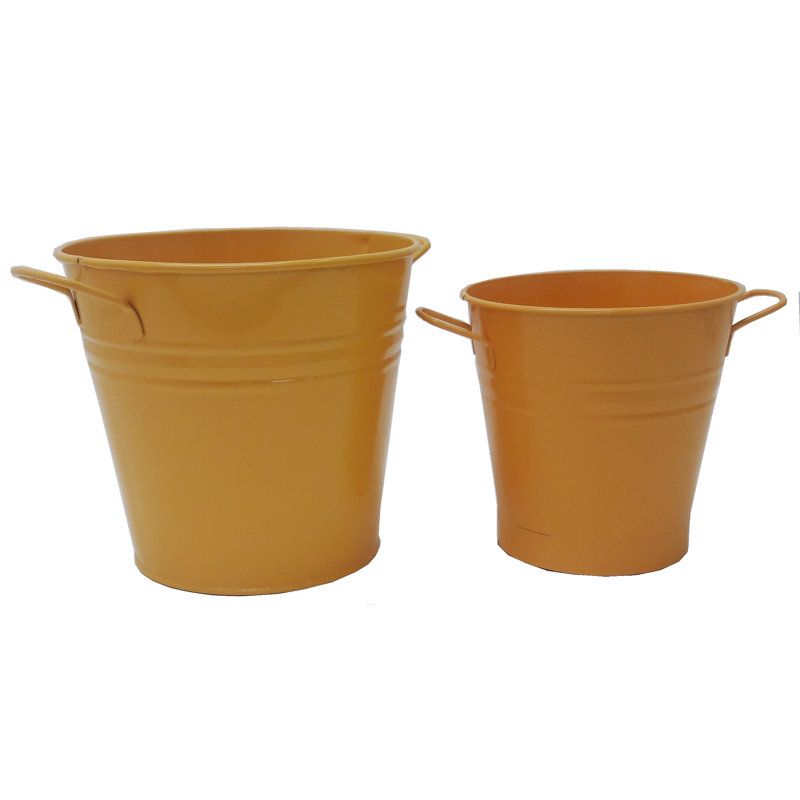 Nohoff Metal Pot Planter, Saffron