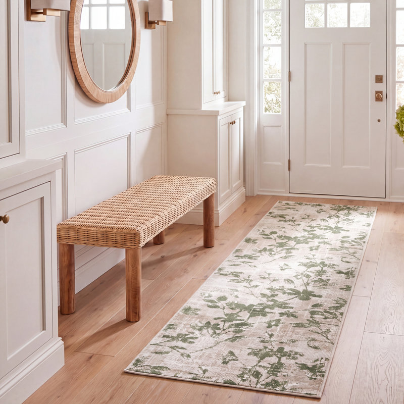 Tapis intérieur/extérieur Utopia 808 à motif floral, Runner 2'-2 x 8'