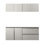 Ensemble d'armoires de garage gris métallique L de 64 po x H 72 po x P 20 po Nova Series (5 pièces)