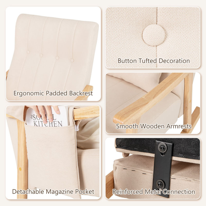 Solid Wood Rocking Chair