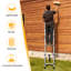 Échelle télescopique compacte de 8,56 pieds pour la maison de camping-car Loft, échelle télescopique portable avec pieds en caoutchouc antidérapants, charge maximale 150 kg / 330 lb
