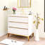 Meuble-lavabo autoportant 36 po avec comptoir en quartz blanc Carrara, 3 tiroirs