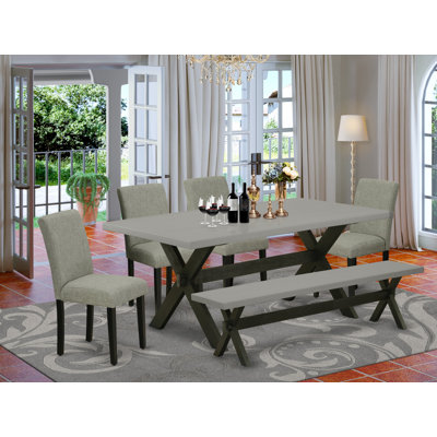 Aimee-Leigh 6 - Person Solid Wood Dining Set