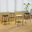 Ensemble moderne de 2 tabourets de bar, tabourets de bar confortables et élégants, rembourrés de tissu doux, sans dossier pour la cuisine et les chaises de bar de la salle à manger