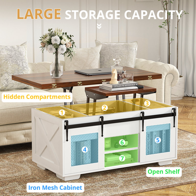 Table basse Ramapo, Noyer
