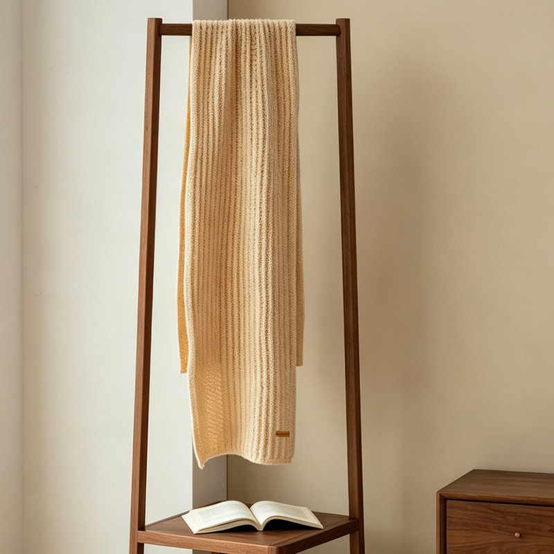 Walnut Wood A Frame Freestanding Coat Rack