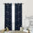 Gold Star Foil Print Room Darkening Thermal Insulated Grommet Curtain Panels (Set Of 2)-1491217689-1491217690