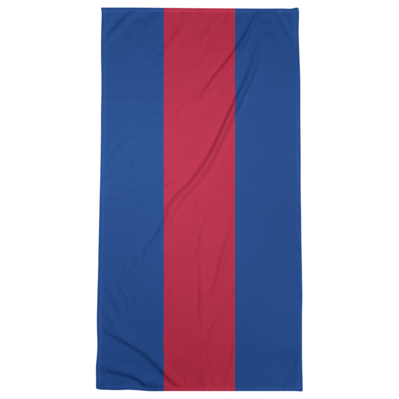 Cotton Blend Beach Towel, Blue/Red