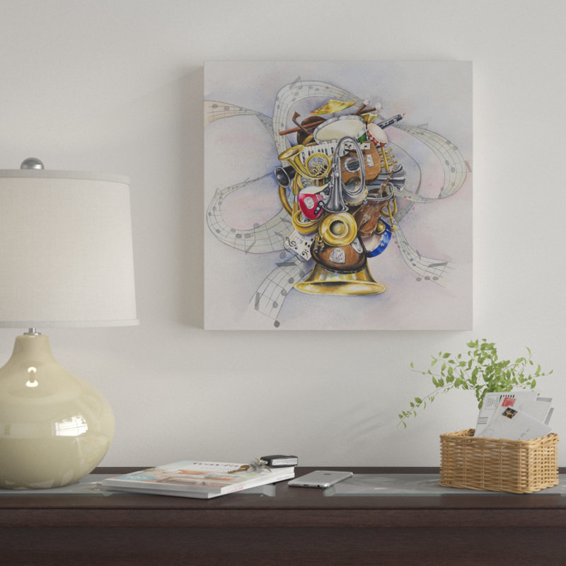 « jazz portrait », reproduction de peinture à l’acrylique sur toile tendue, H 14 po x l 14 po x P 2 po