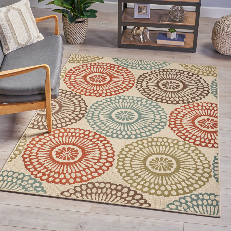 Montego 5' x 7' Multicolor Synthetic Rectangular Outdoor Rug