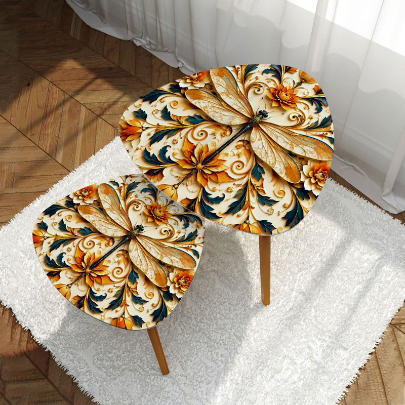 Ensemble de 2 tables basses gigognes Triangle