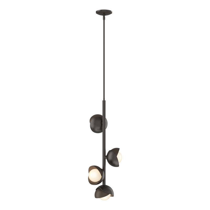 Luminaire suspendu grappe linéaire à 4 lumières Brooklyn, Bronze, Bronze huilé