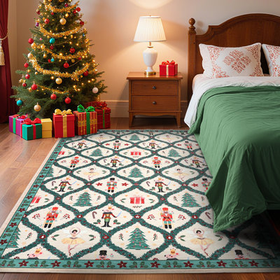 Tapis de Noël lavable à la machine, tapis de salon, tapis de sol pour chambre