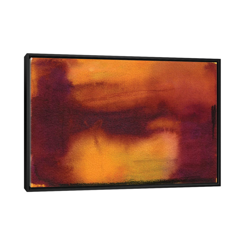 " Terra Cotta " by Michelle Oppenheimer, 18" H x 26" W x 1.5" D, Black Framed Canvas, No Mat