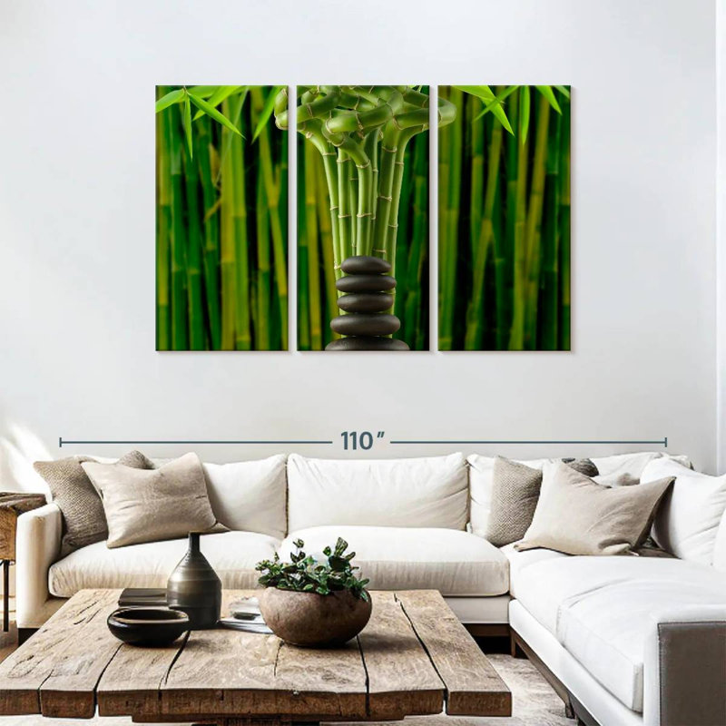 Harnek Zen Spiral Bamboo, 48" H x 74" W