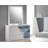 Commode 3 tiroirs avec miroir Manchester