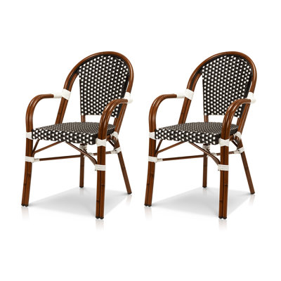 Paris Stacking Solid Wood Patio Dining Chair by DecoScape
