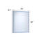 24 po Armoire à pharmacie rectangulaire en aluminium argenté encastré / à fixation en surface avec charnières silencieuses l 10 po x H 30 po, avec luminosité de 10% à 100%, fonction brouillard, tablettes réglables en verre trempé intégrées