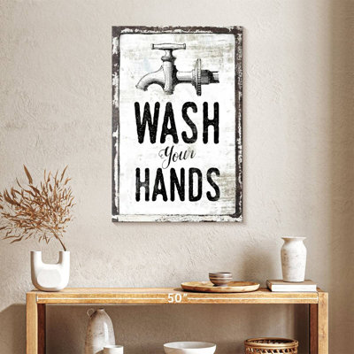 «Wash Your Hands», impression sur toile