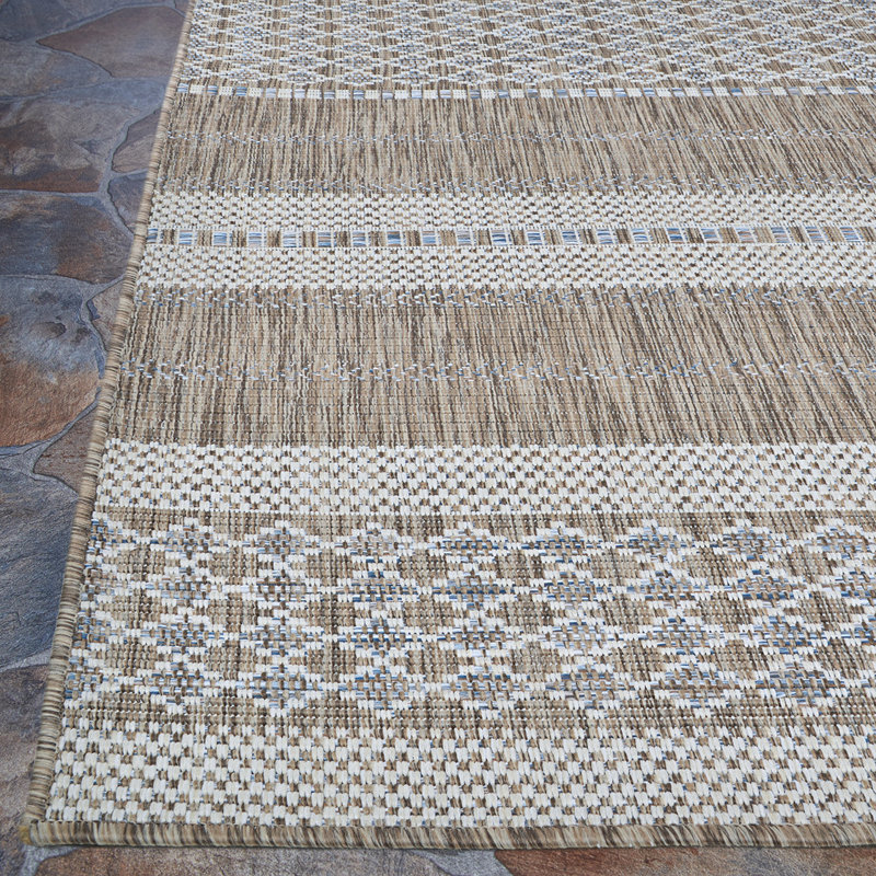 Tapis intérieur / extérieur brun clair Addiel, Tapis de couloir 2 pi 2 po x 7 pi 6 po