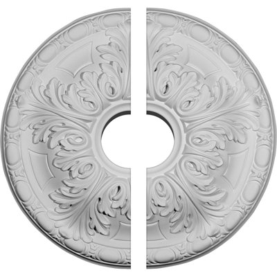Endurathane Granada Ceiling Medallion, 15 3/4"OD x 3 1/2"ID x 5/8"P (Fits Canopies up to 4 1/4"), Two Piece, Factory Primed
